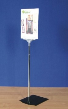 STOJAK Z UCHWYTEM KLAMROWYM NA NODZE TELESKOPOWEJ, PODSTAWA PROSTOKĄTNA.