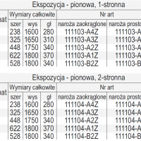 STOJAK Z TABLICĄ ZATRZASKOWĄ W PIONIE, PROFIL 20MM