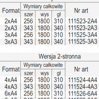 STOJAK Z TABLICAMI ZATRZASKOWYMI, PROFIL 32MM