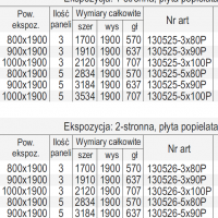 ŚCIANKA NA WSUW - TYPU (HARMONIJKA), PŁYTA POPIELATA
