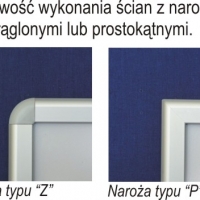ŚCIANKA EKSPOZYCYJNA SZEREGOWA, PLAKATY W PIONIE