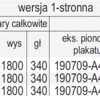 STOJAK WIELOTABLICOWY A4, WERSJA: 1-STRONNA