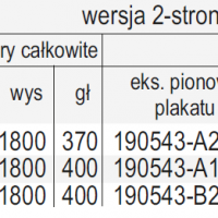 STOJAK NA PLAKAT Z KIESZENIĄ KASKADOWĄ, 2-STRONNY