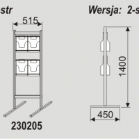 STOJAK Z KIESZENIAMI NA FOLDERY A4