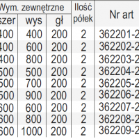 WITRYNA SZKLANA WISZĄCA, 1-DRZWIOWA, PROFIL ZAOKRĄGLONY O GŁĘBOKOŚCI 200MM