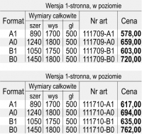 STOJAK Z TABLICĄ NA WSUW